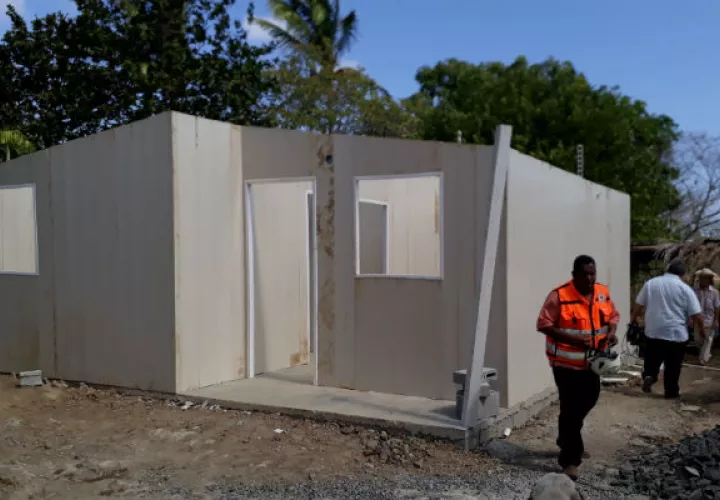 La construcción de su casa de Techos de Esperanza fue paralizada. Foto: Thays  Domínguez. 