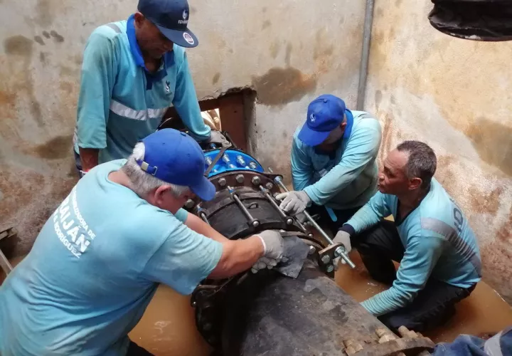 Suministro de agua se recuperará en su totalidad a partir de las 8:00 de la noche. Foto: IDAAN.