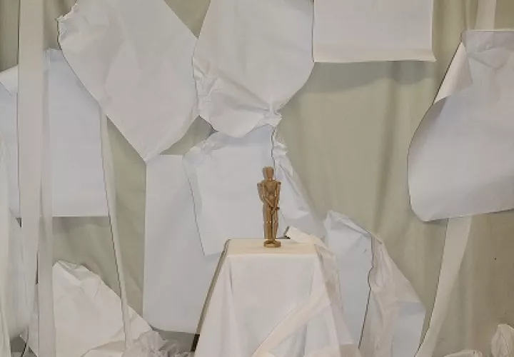 Arte de Norberto Rojas, en la exposición en el Día Mundial de las artes, en Casa Góngora. Foto: Cortesía.