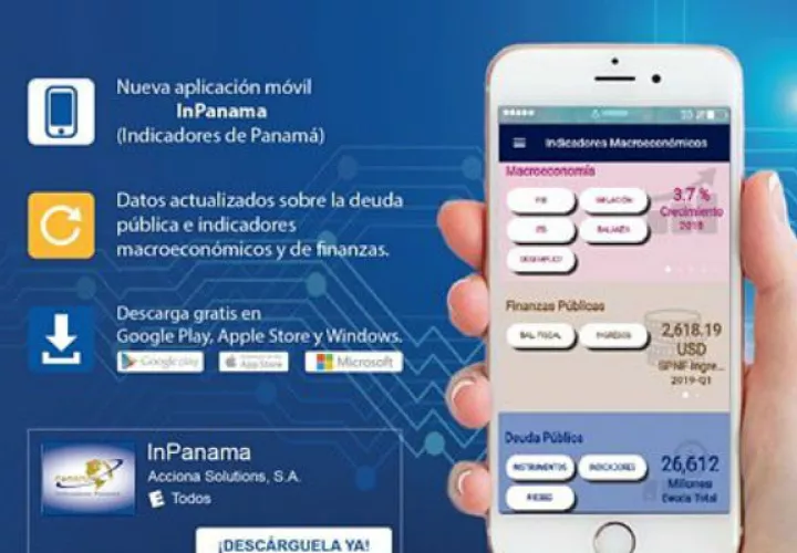  La aplicación "InPanamá" ofrece información macroeconómica, fiscal y de deuda pública.