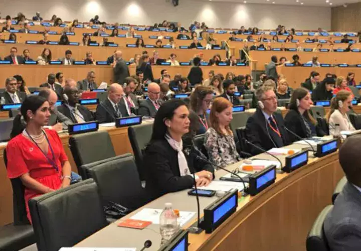 Vicepresidenta y canciller, Isabel De Saint Malo. 