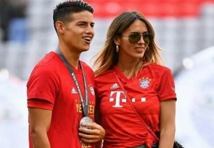 Shannon de Lima junto a James Rodríguez en Alemania. 