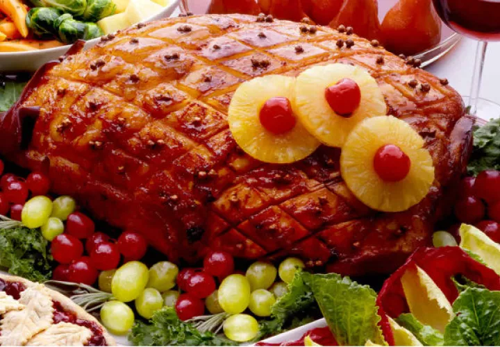 El jamón es uno de los favoritos en la cena de Navidad. Foto: Cortesía
