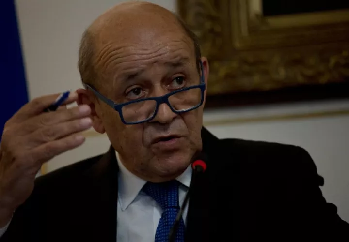 Ministro de Exteriores francés, Jean-Yves Le Drian. FOTO/AP