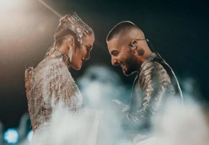 Jennifer Lopez y Maluma.  Foto: Instagram