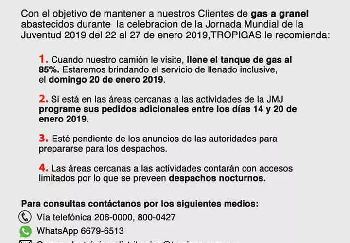 El evento que albergará a más de 200 mil peregrinos se desarrollará del 22 al 27 de enero en la ciudad de Panamá.