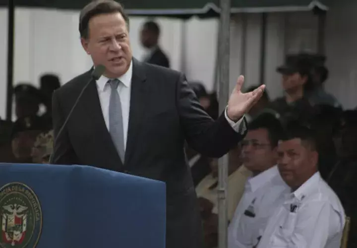 El presidente Juan Carlos Varela en lanzamiento de operativos de seguridad.