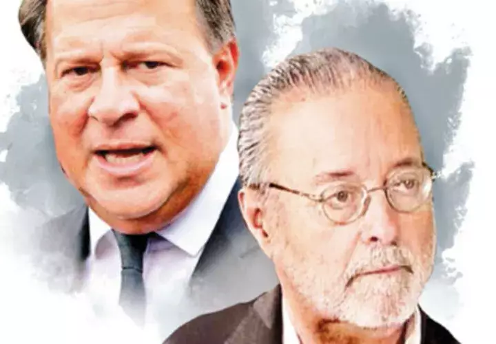 Juan Carlos Varela y magistrado del Tribunal Electoral. Eduardo Valdés Escoffery. 