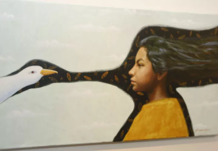 En Galería Allegro sigue abierta la muestra de Kansuet. Foto: Josué Arosemena.