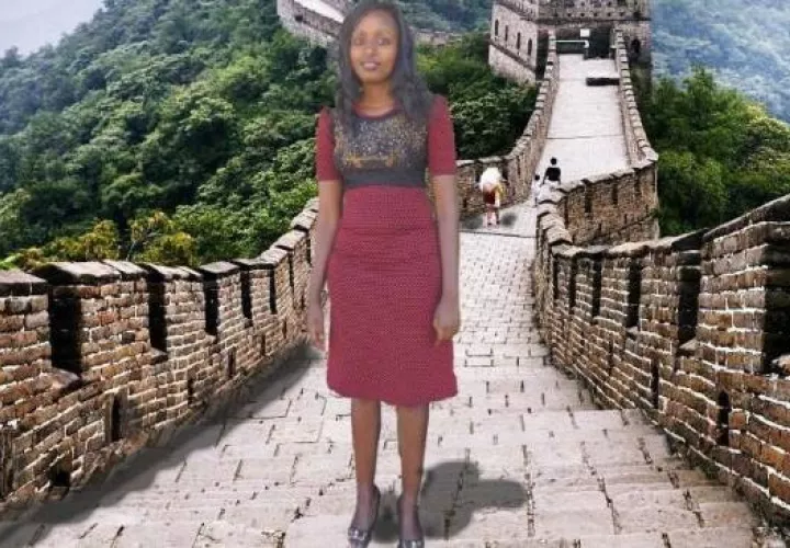 Sevelyn Gat, vive en Kenia, y soñaba con visitar China. Foto/Seve Gat/Facebook