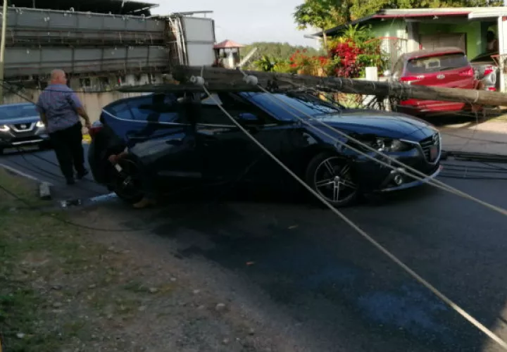 El área del accidente en La Chorrera se mantiene acordonada.