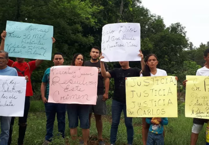 Familiares protestaron exigiendo justicia. Foto: Mayra Madrid. 