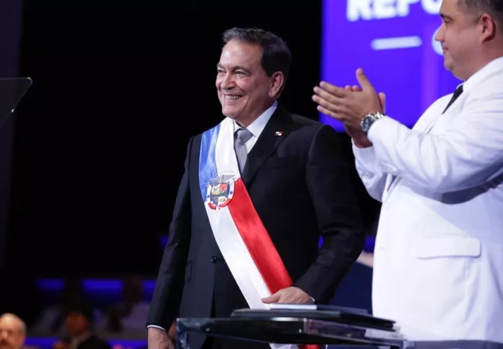 El presidente Laurentino Cortizo. 