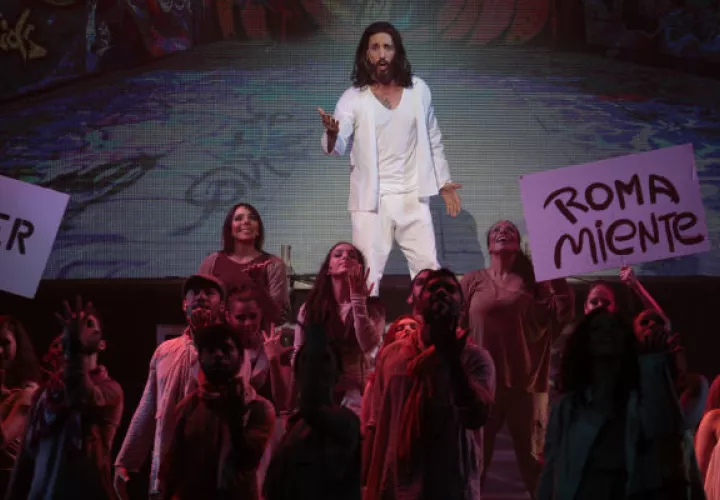 Leonte Bordanea en el musical 'Jesucristo SuperStar'. Foto: Archivo.