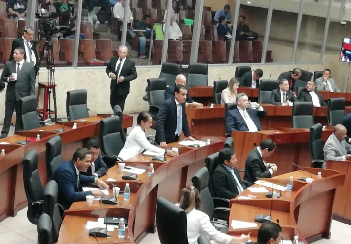 Diputado Luis Ernesto Carles en el Pleno de la Asamblea. 
