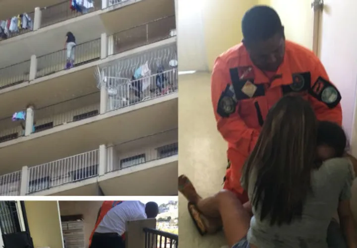 Venezolana despechada intentó saltar del piso 11 de un edificio en Los Libertadores. Foto: @rednoticiaspa.