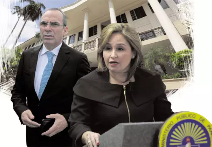 La procuradora Kenia Porcell y el jefe del Consejo de Seguridad, Rolando López