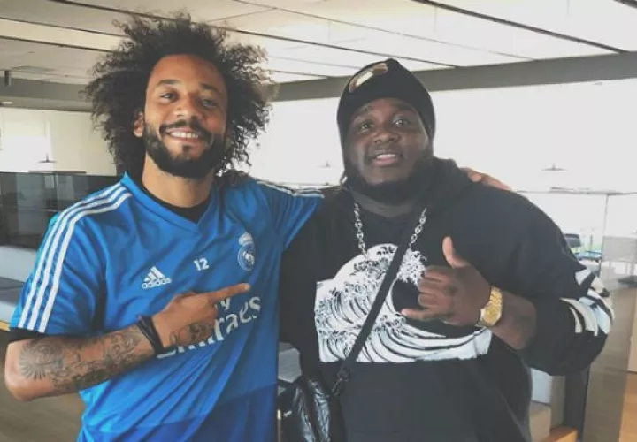 ¡A lo grande! Sech se codea con Marcelo y Sergio Ramos del Real Madrid