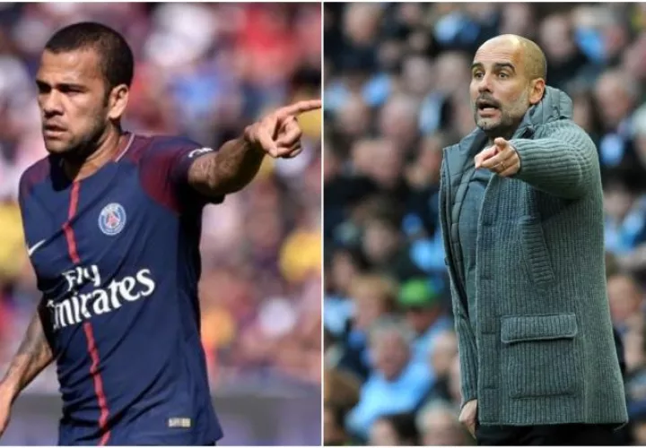 Dani Alves y Guardiola coincidieron en el Barcelona. 