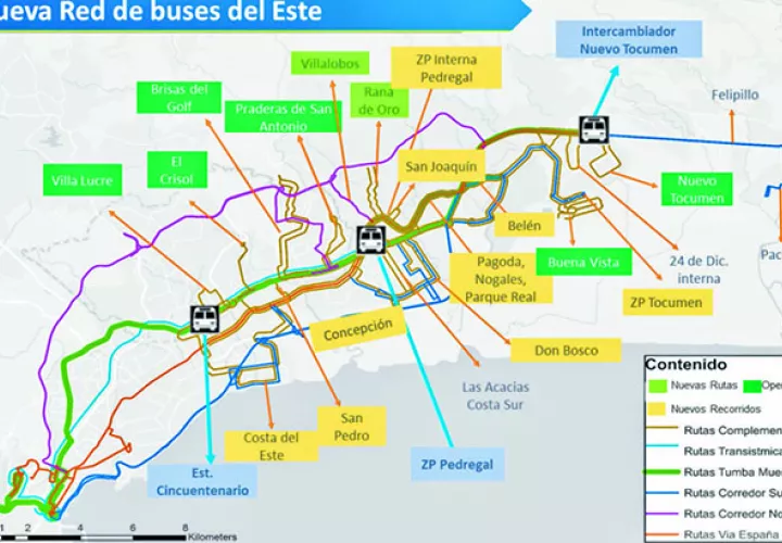 Las nuevas rutas del Metrobús surgen tras el inicio de funcionamiento de la Línea 2 del Metro de Panamá.
