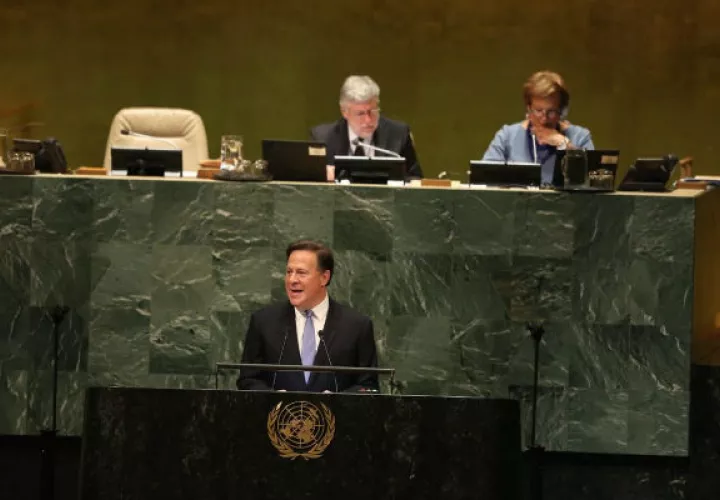 Juan Carlos Varela defiende el compromiso humanitario de su gobierno. Foto/Cortesía