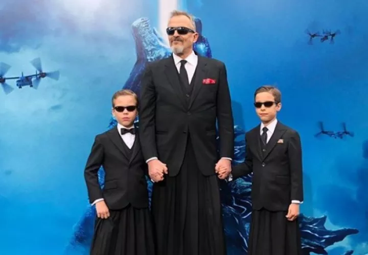 Miguel Bosé y sus hijos. Foto: Instagram de Miguel Bosé