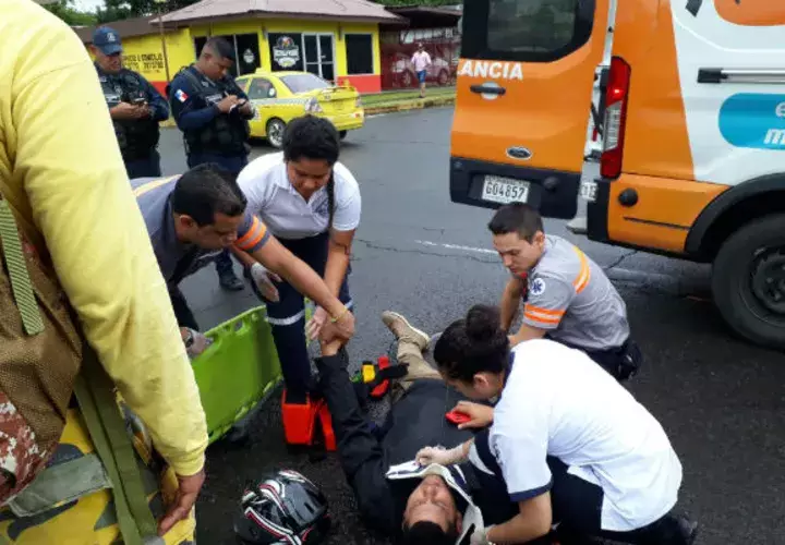  Se procedió a atender al motorizado accidentado en la provincia de Chiriquí.