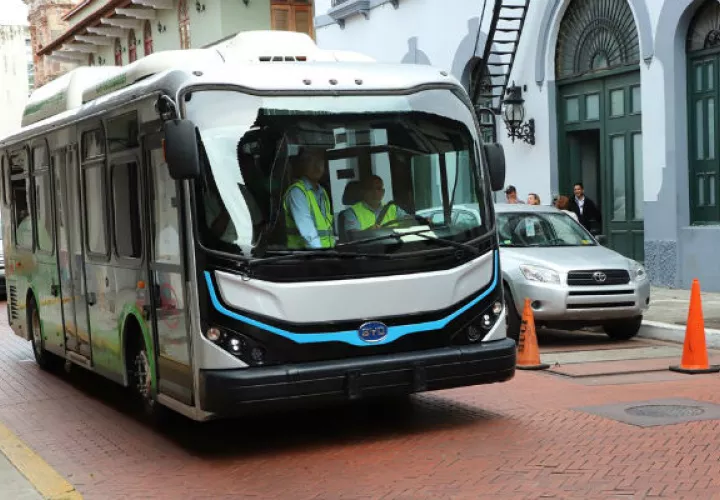El bus eléctrico ha movilizado a 70 mil pasajeros. Foto/ Cortesía