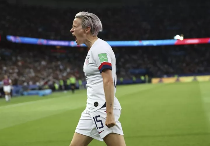 Megan Rapinoe habló en la cancha.