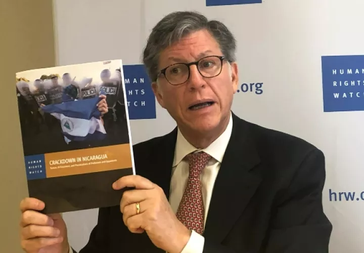 Para el director para las Américas de HRW, José Miguel Vivanco, el mandatario nicaragüense y su esposa, la vicepresidenta, Rosario Murillo, son los "máximos responsables" de los abusos. FOTO/AP