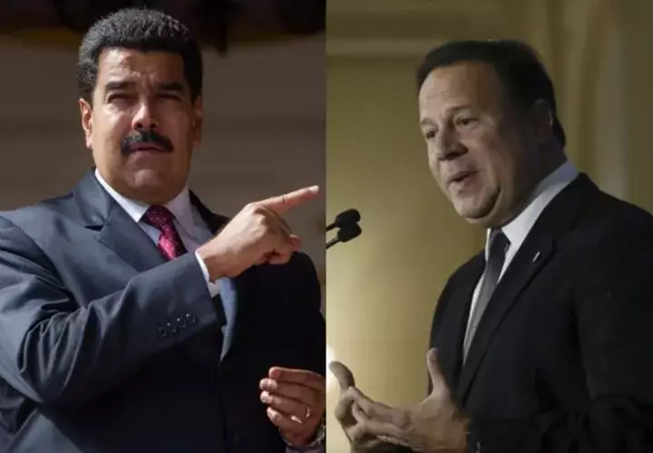 Nicolás Maduro y Juan Carlos Varela. 