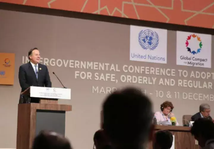 Juan Carlos Varela dijo en Marruecos que Panamá es un país de migración y de tránsito.  EFE
