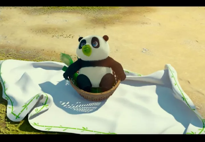 Escena de 'Un panda en apuros" (título original The big trip). Es de tipo familiar. http://empeliculados.co