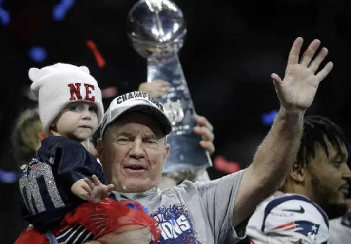 El entrenador en jefe de Bill Belichick de los Patriotas. Foto:AP
