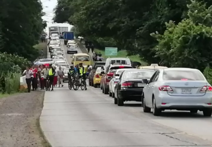 Además cerraron varias calles internas del centro de La Chorrera. Foto: Eric A. Montenegro. 