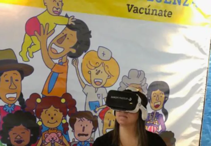 Lentes de Realidad Virtual que buscar disminuir el temor en los niños al vacunarse. Cortesía 