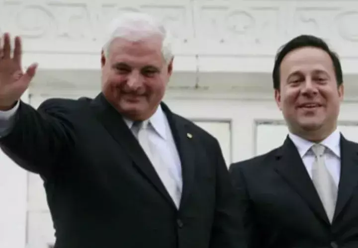 Ricardo Martinelli y Juan Carlos Varela. Foto: Archivo