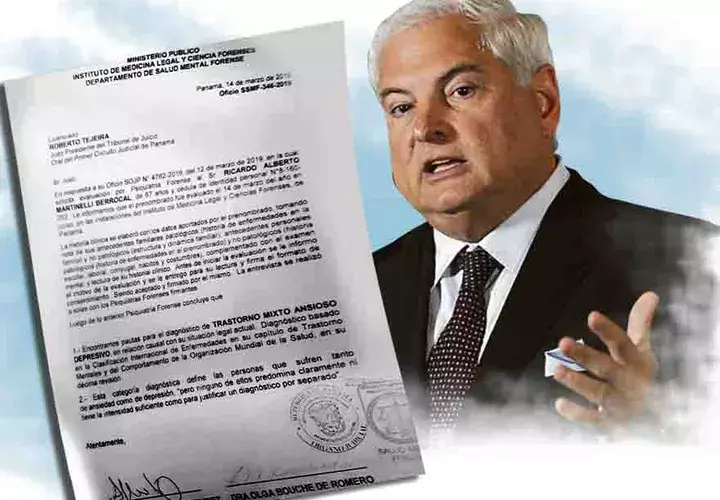 Ricardo Martinelli fue evaluado por los médicos Alejandro Pérez y Olga Bouche de Romero.