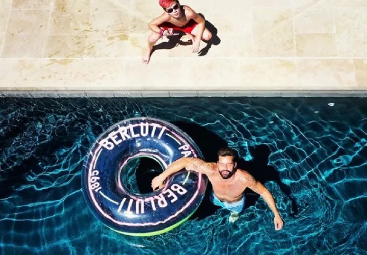 Ricky Martin y su hijo.