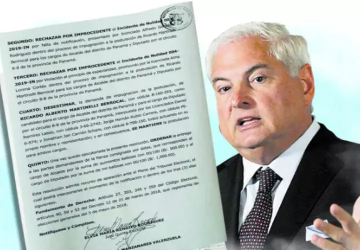 Jueza niega impugnaciones contra las candidaturas del expresidente Ricardo Martinelli. Foto: Adiel Bonilla.