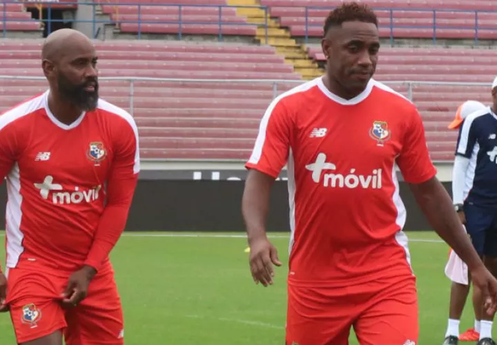 Felipe Baloy y Luis Tejada en los entrenamientos en el Rommel Fernández.