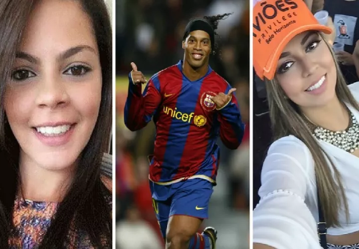 Ronaldinho y sus novias.