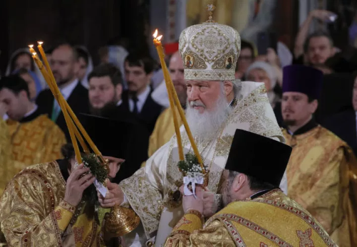 Patriarca Cirilo, jefe de la Iglesia Ortodoxa rusa. Foto: AP. 