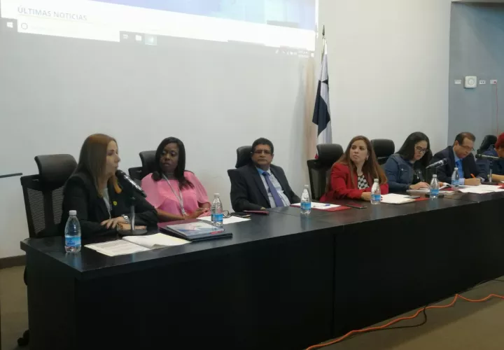 la directora del Servicio Nacional de Migración, Samira Gozaine comparece ante la Asamblea Nacional.