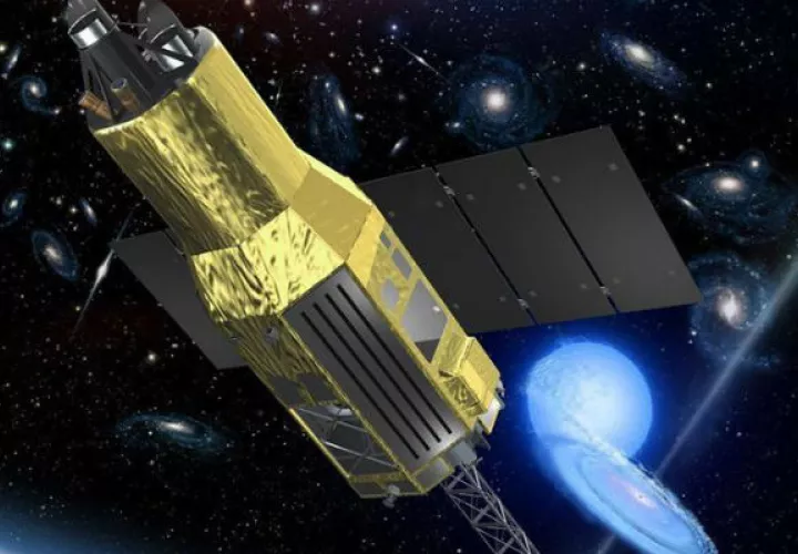 Imagen que muestra una ilustración del satélite Astro-H lanzado el pasado 17 de febrero de 2016. EFE