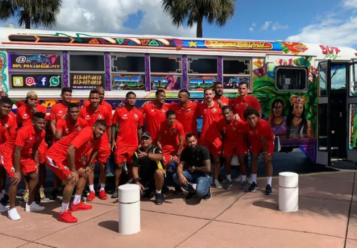 La selección de Panamá tuvo la oportunidad de conocer el Diablo Rojo de Tampa. Foto @Fepafut