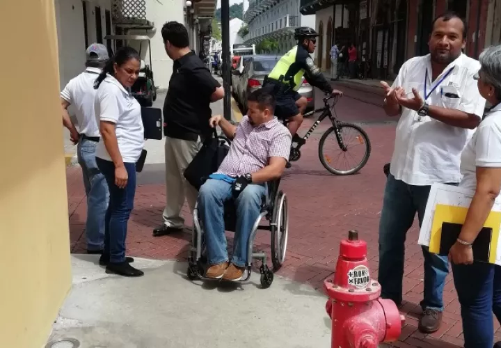 Momentos en los que se realizó la primera inspección de las autoridades con la Senadis. Foto: Cortesía