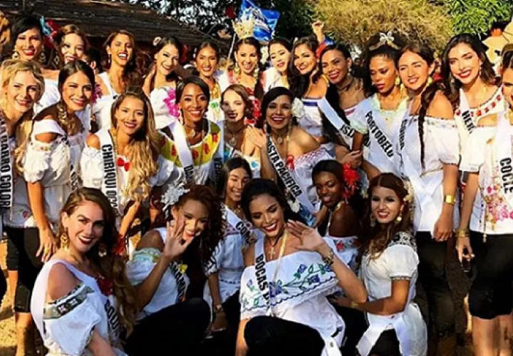 Las participantes de Señorita Panamá en el Barro Fest. Foto: Instagram
