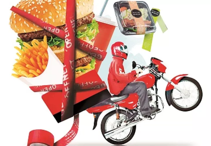 Se han popularizado las aplicaciones de delivery. Ilustración de Epasa
