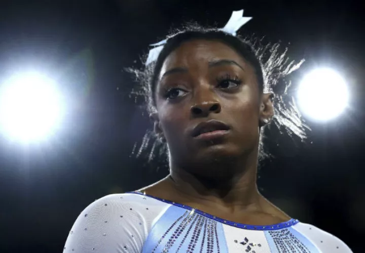 Simone Biles mostró su potencial. Foto AP